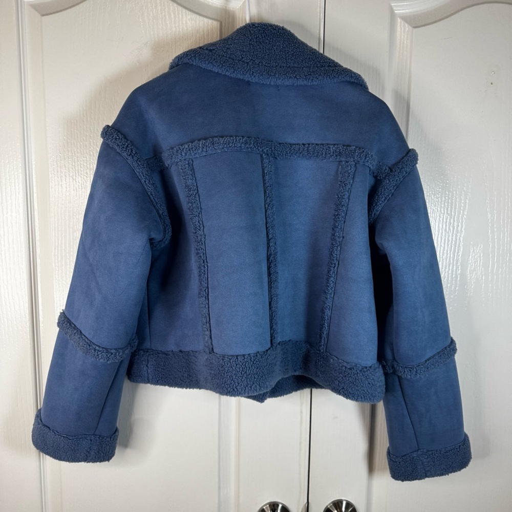 The Frolic Faux Shearling Heart Button Detail Jacket - Picture 6 of 7
